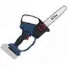 A cordless mini chainsaw with a battery and charger. Produktbild-Vorschau
