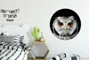 MuchoWow® Aluminium Wandkreis Nahaufnahme Eule Ø 90 cm Produktbild-Vorschau 3