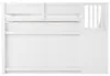 Hochbett 90x200 mit Schreibtisch, Kleiderschrank & LED, Produktbild-Vorschau 10