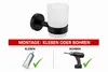 ROUND BLACK Zahnputzbecherhalter aus Edelstahl mit Becher Produktbild-Vorschau 4
