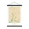MuchoWow® Textilposter Karte - Leipzig - Vintage - Produktbild-Vorschau 1