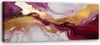 Leinwandbild Abstrakt Marmor Textur Rot Burgund Gold 150x50 Produktbild-Vorschau 1