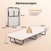 Łóżko gościnne COSTWAY 190x80cm z materacem, łóżko Podgląd zdjęcia produktu 3
