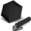 A black umbrella is shown in its closed state, with its case next to it. Anteprima dell’immagine prodotto