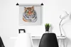 MuchoWow® Wandteppich Wandbehang Tiger - Augen - Grün 60x60 Produktbild-Vorschau 3