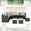 MeXo Gartenmöbel Set Polyrattan Essgruppe 7 Teile Lounge Produktbild-Vorschau 3