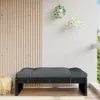 vidaXL Gartenhocker Schwarz 120x80 cm Massivholz Kiefer Produktbild-Vorschau 2