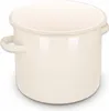 A cream-colored enamel pot with handles on a white background. Produktbild-Vorschau