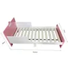 Kinderbett Weiß-Rosa mit Schwan-Motiv, beidseitigem Produktbild-Vorschau 3