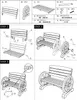 Assembly instructions for a garden bench with wheel-shaped armrests. Produktbild-Vorschau