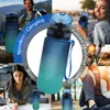 Trinkflasche 650ml Sport PET PP PE 7x24cm grün blau Produktbild-Vorschau 4