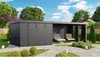 Telluria Metallgerätehaus Classico 3030 mit Lounge Anbau Produktbild-Vorschau 2