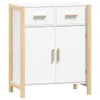 Sideboard Weiß 62x38x75 cm Holzwerkstoff Produktbild-Vorschau 1