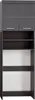 A tall, dark gray storage unit with two upper cabinets and open shelving below. Anteprima dell’immagine prodotto