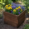 Štvorcový kvetináč 30 x 30 x 28 cm – moderný kvetináč, Náhľad obrázku produktu 3