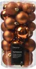 Weihnachtskugeln Kunststoff 4-6cm Mix 30er Set - Warm Produktbild-Vorschau 1