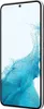 A white Samsung Galaxy S22 smartphone is shown from a side angle against a white background. Produktbild-Vorschau