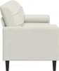 vidaXL Sofa 3-Sitzer mit Zierkissen Creme 210 cm Samt Produktbild-Vorschau 4