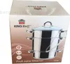 The image shows the packaging of a Kinghoff fruit juice steamer. Produktbild-Vorschau