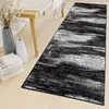 Tapiso Läufer MAYA Modern Grau Schwarz Wohnzimmer  70 x 700 Produktbild-Vorschau 1