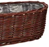 A close-up view of the side of a woven basket planter. Produktbild-Vorschau