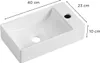 Lavabo sospeso XAVY L.40 x H.10 x P.23 cm rettangolare Anteprima dell’immagine prodotto 4