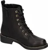 A black leather lace-up boot is shown against a white background. Anteprima dell’immagine prodotto