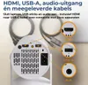Proiettore HDMI USB Bluetooth, display 37""-170", bianco Anteprima dell’immagine prodotto 7