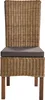 BELIANI Esszimmerstuhl 2er Set Braun Rattan mit Sitzkissen Produktbild-Vorschau 5