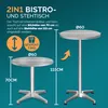 CASARIA® Table Basse Mange debout Aluminium - Table à Voir les images du produit 2