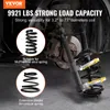 A car suspension spring compressor tool is shown in use on a car's suspension system, with illustrative diagrams of springs. Podgląd zdjęcia produktu