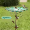 Vogeltränke Stehend, Metall Vintage Vogeltränke Winterfest, Produktbild-Vorschau 4