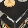 IBUYKE Beistelltisch 3 Ebenen Schwarz Industrie-Design Produktbild-Vorschau 7