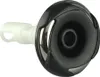 A close-up studio shot of a black and silver jet nozzle with a white connector. Produktbild-Vorschau