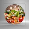 Wanduhr - Rund - Glasuhr - Lebensmittel Gemüse Brokkoli Produktbild-Vorschau 3