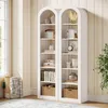 Libreria curva Tribesigns alta 190 cm, libreria aperta a 6 Anteprima dell’immagine prodotto 5