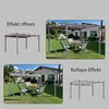Angel Living Pergola aus Aluminium in anthrazit, Dachrohre Produktbild-Vorschau 3