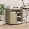 vidaXL Tlačiarenský stojan s kolieskami Sonoma dub 60x50x67 Náhľad obrázku produktu 3