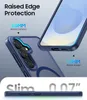 A close-up marketing image of a blue phone case, highlighting its protective features. Anteprima dell’immagine prodotto