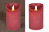 Bougie cire rustique flamme mobile 7,5x10 cm bordeaux b.o. Voir les images du produit 5