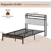 A diagram of a bed frame with dimensions and specifications. Náhled obrázku produktu