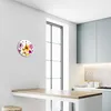Glasuhr Wanduhr Küchenuhr Echt-Glas 30fi cm Blumen Produktbild-Vorschau 5