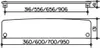 Technical drawing with dimensions of a product. Anteprima dell’immagine prodotto