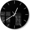 DEQORI Glasuhr Ø30 cm Modern 'Schwarz' Wanduhr Glas Uhr Produktbild-Vorschau 1