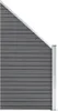 vidaXL WPC Zaun-Set 2 Quadrate + 1 Schräge 446x186 cm Grau Produktbild-Vorschau 3
