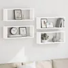 Półki Ścienne Kostki, 4 Szt., Białe, 60X15X23 Cm, Płyta Podgląd zdjęcia produktu 2