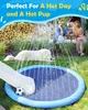 A dog and two people are enjoying a splash pool in a backyard setting. Produktbild-Vorschau