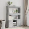 Skříň highboard betonově šedá 92 x 33 x 140 cm kompozitní Náhled obrázku produktu 2