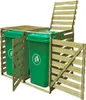 vidaXL Mülltonnenbox für 2 Tonnen 240 L Imprägniertes Holz Produktbild-Vorschau 2