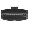 A top-down view of a black portable Bluetooth speaker. Produktbild-Vorschau